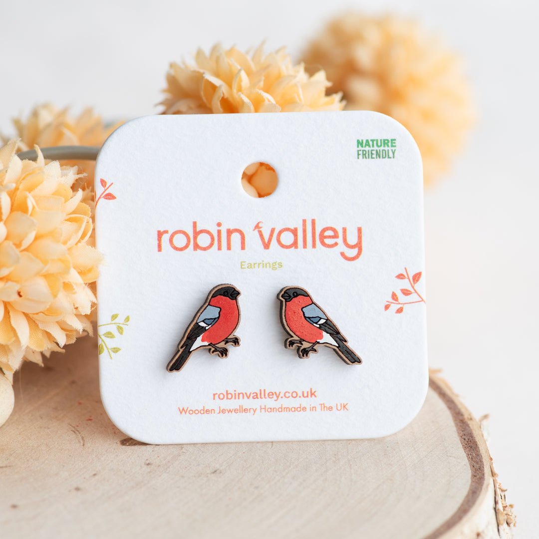 Bullfinch Stud Earrings - Robin Valley Official Store