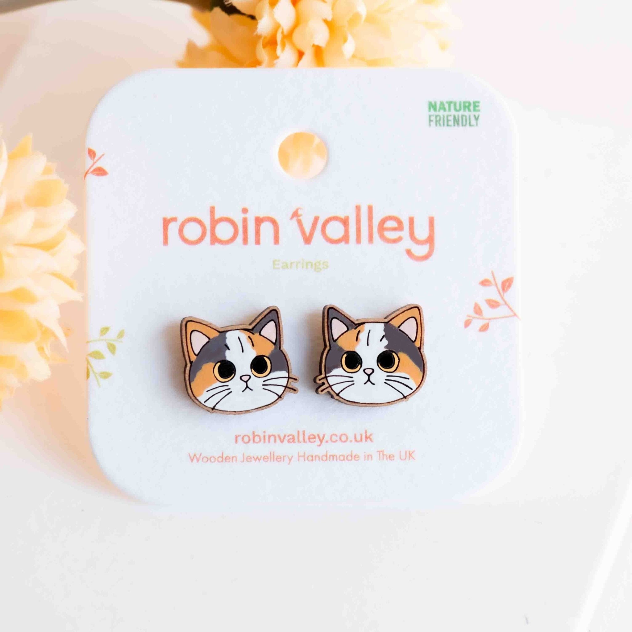 Calico Cat Earrings - Robin Valley Official Store
