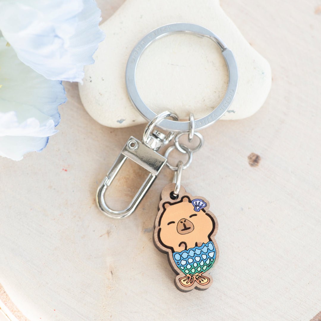 Capybara Pimoo Mermaid Keyring - Robin Valley Official Store