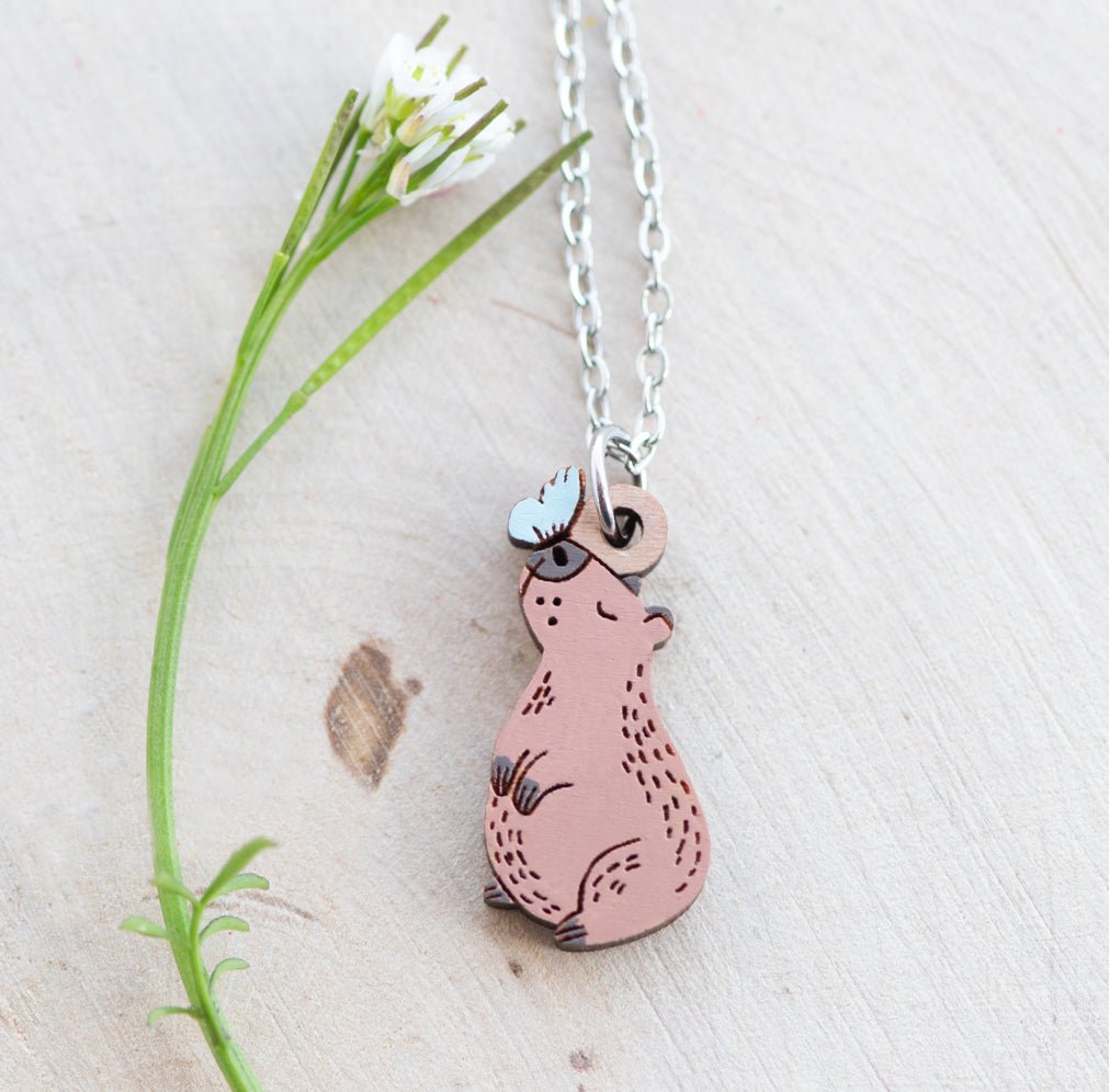 Capybara with Butterfly Necklace - Robin Valley Official Store