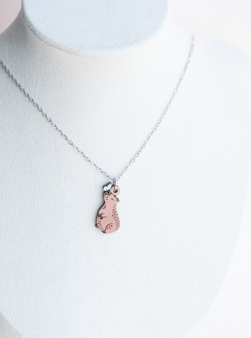 Capybara with Butterfly Necklace - Robin Valley Official Store