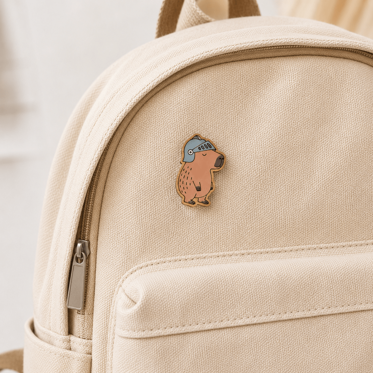 Cara - Knight Helmet Capybara Pin Badge - Robin Valley Official Store