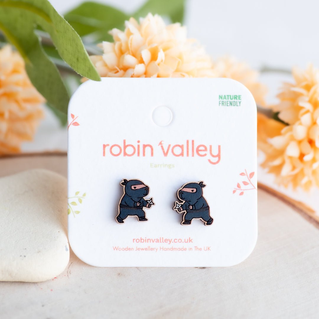 Cara Ninja Capybara Stud Earrings - Robin Valley Official Store