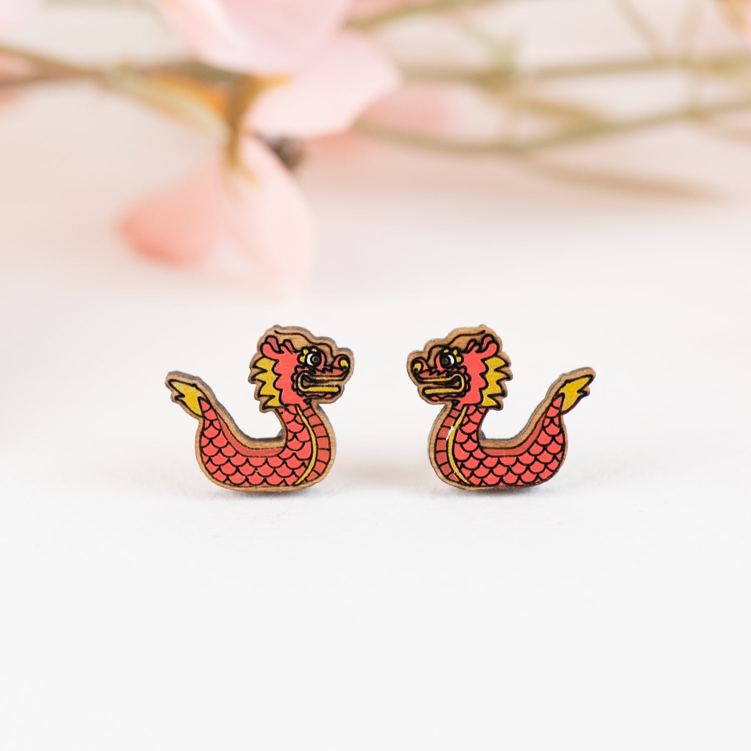 Chinese Dragon Boat Stud Earrings - PEO14213 - Robin Valley Official Store