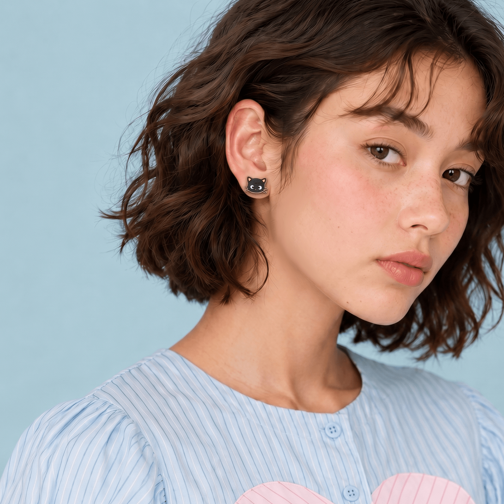 Chococat Stud Earrings - Face - Robin Valley Official Store