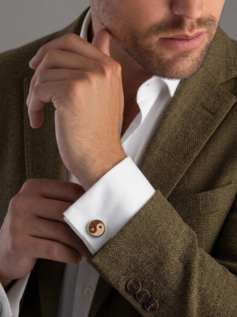 Classic Yin Yang Wooden Cufflinks - Robin Valley Official Store