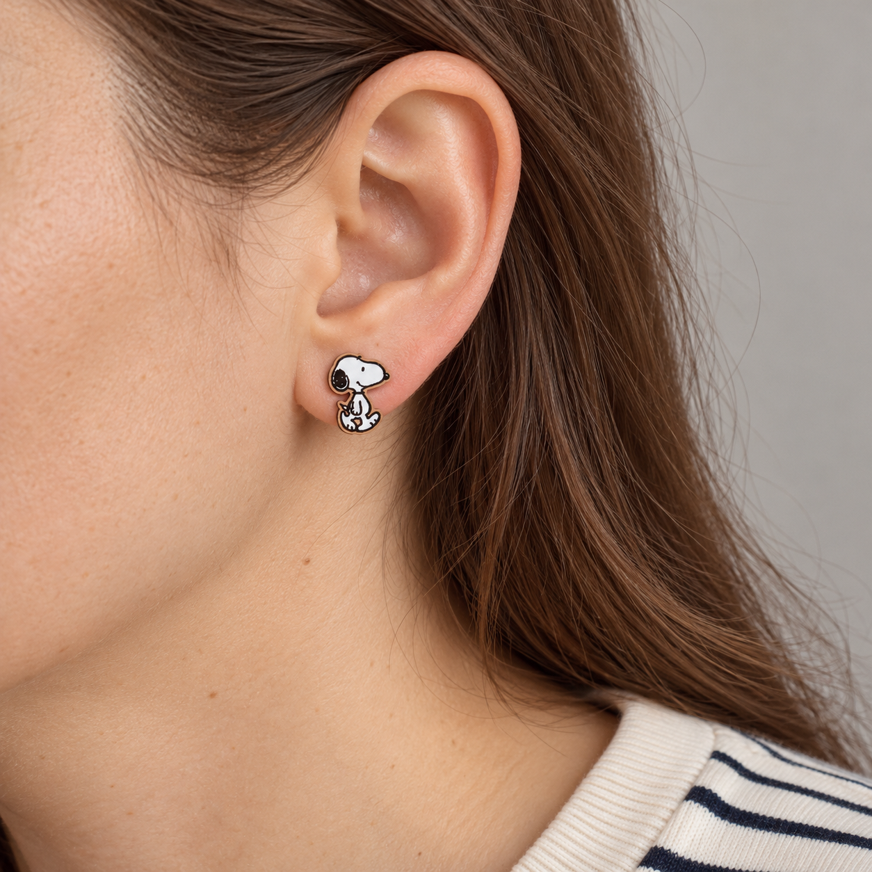 Officially Licensed Peanuts Classic Walking Snoopy Stud Earrings