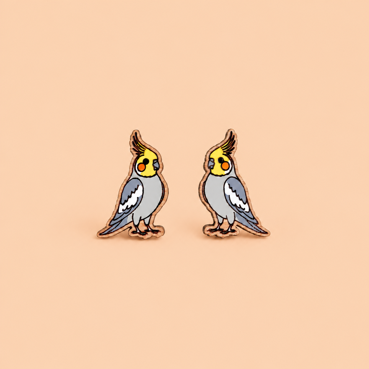 Cockatiel Stud Earrings