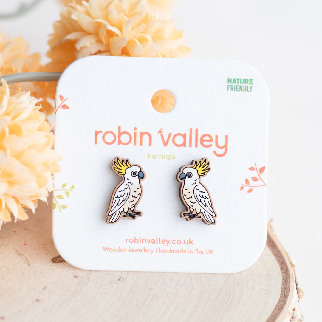 Cockatoo Parrot Earrings - Robin Valley Official Store
