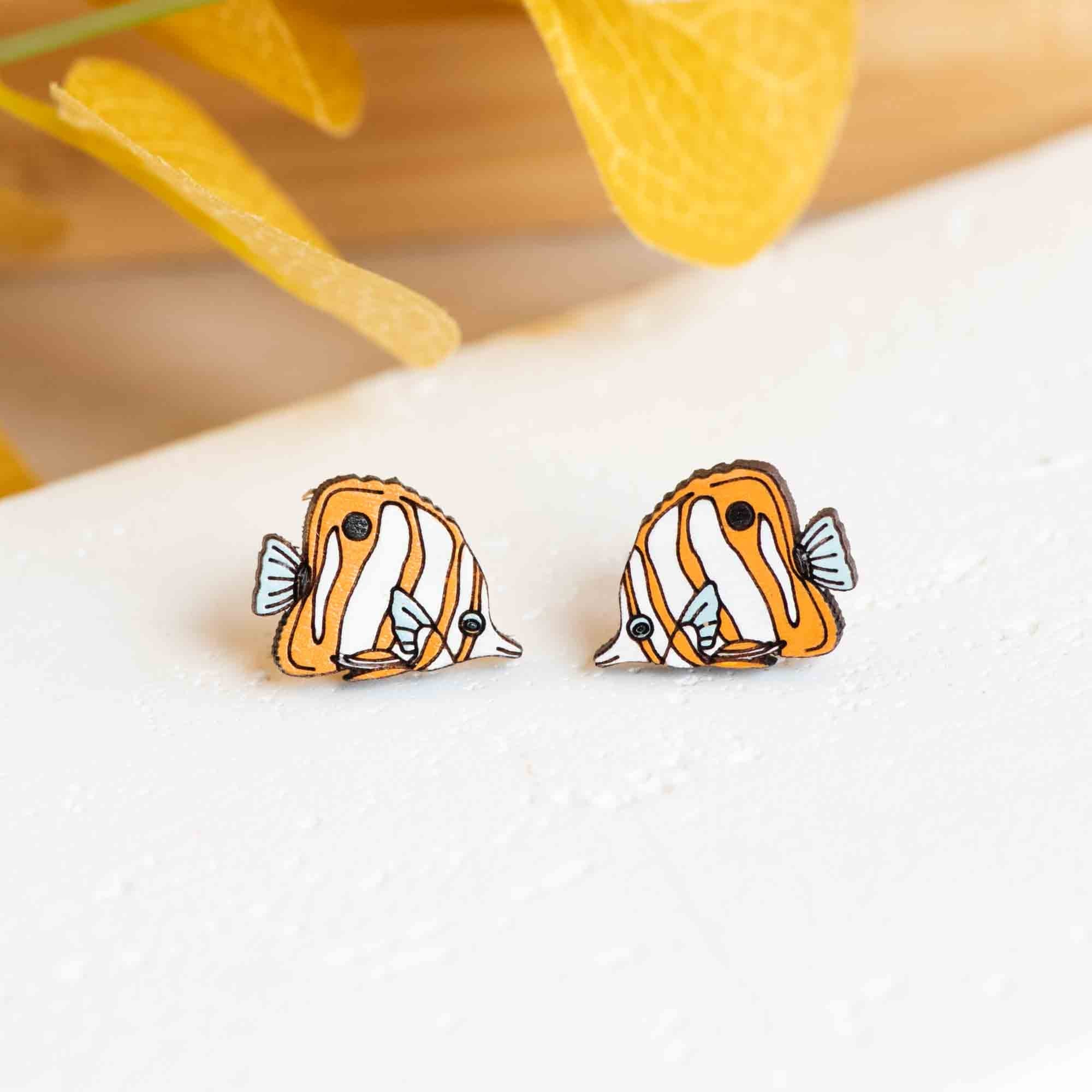 Copperband Butterfly Fish Earrings - Robin Valley Official Store