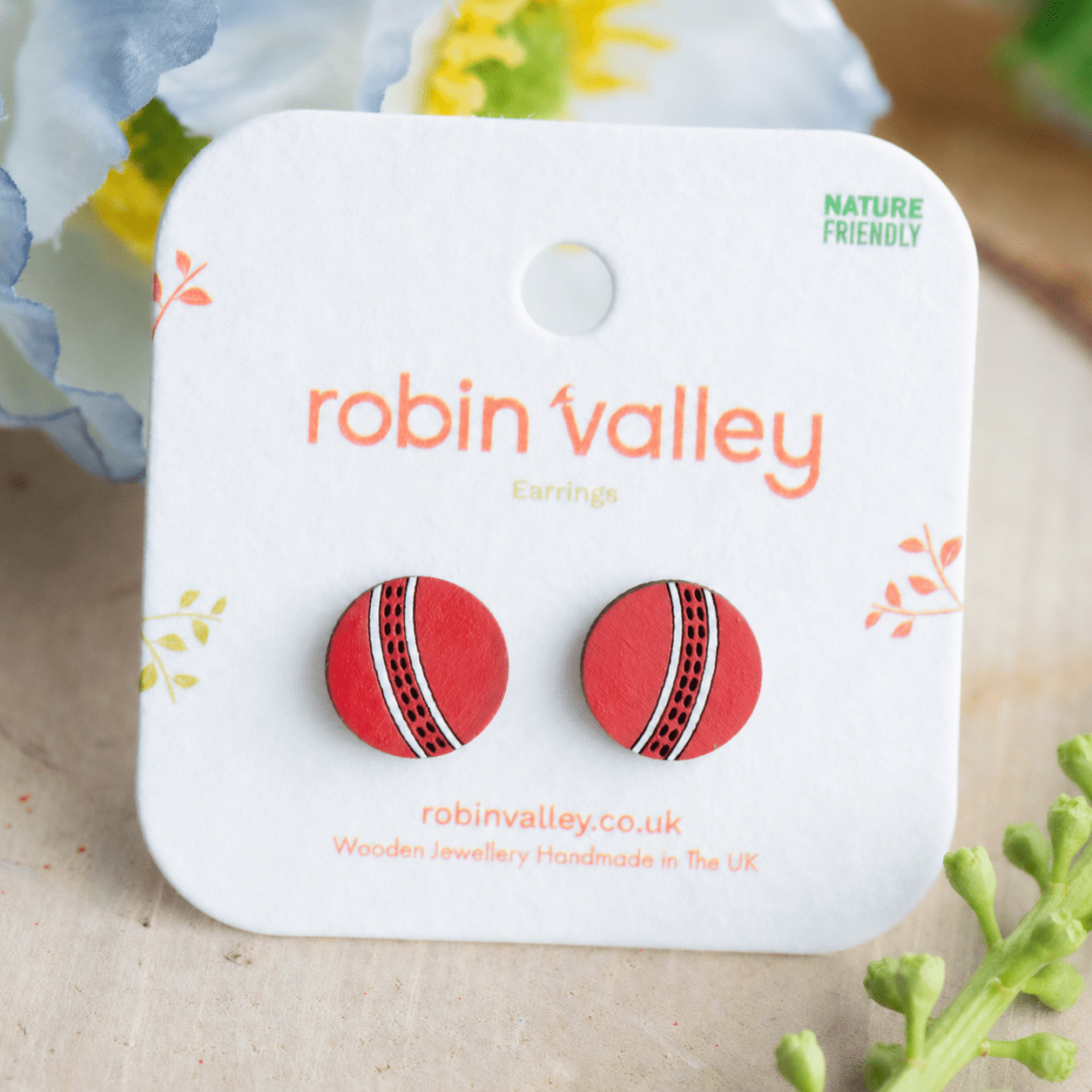 Cricket Ball Stud Earrings - Robin Valley Official Store