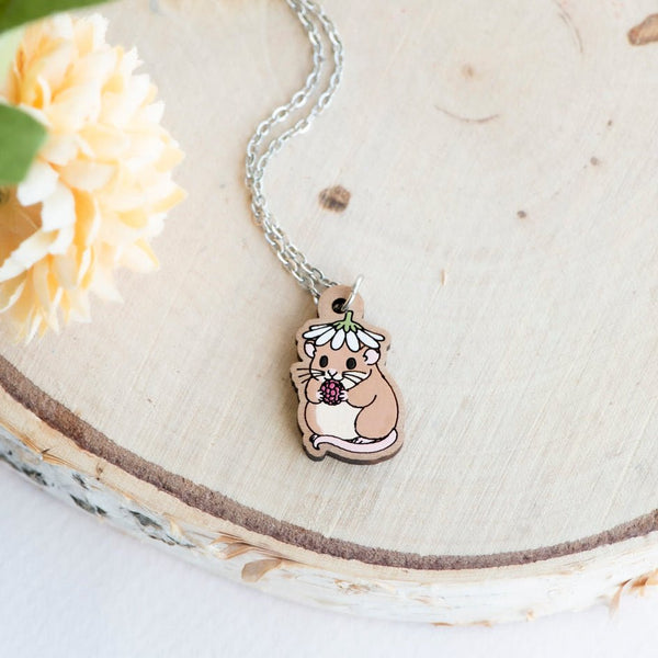 Cute Daisy Hat Dormouse Necklace - Robin Valley Official Store
