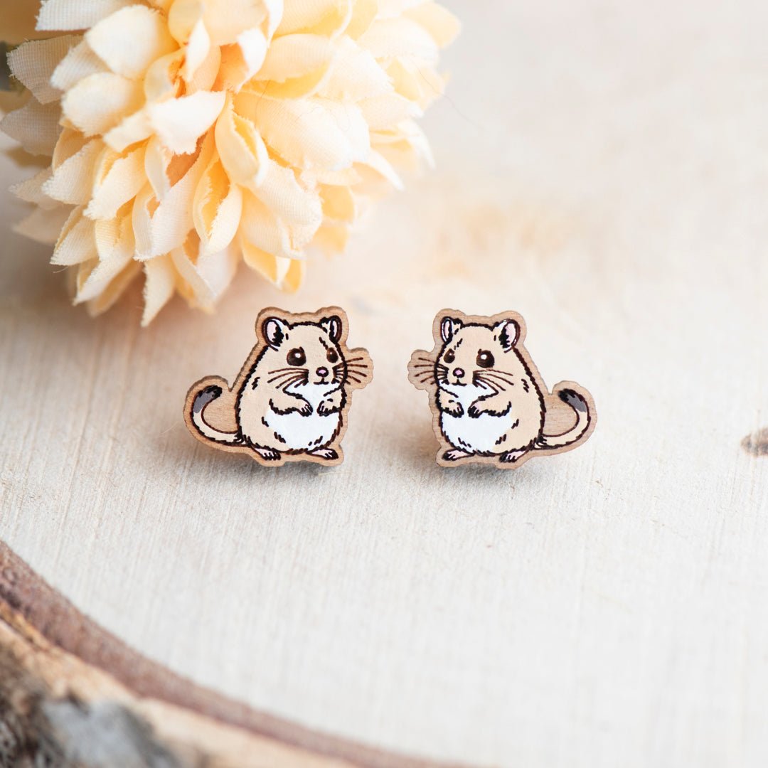 Cute Gerbil Stud Earrings - Robin Valley Official Store