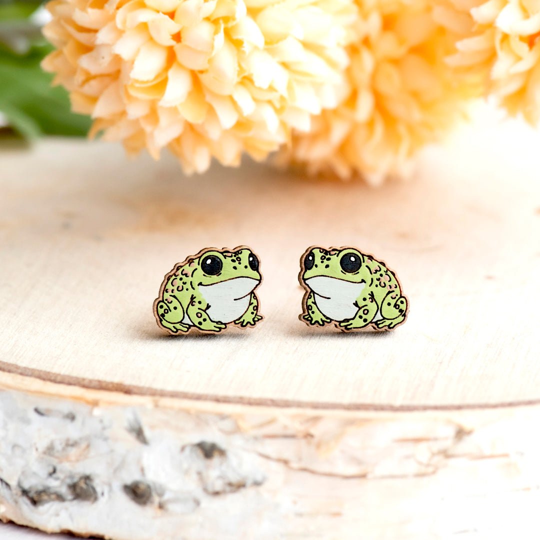 Cute Toad Stud Earrings - Robin Valley Official Store