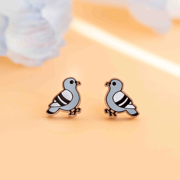 Cute Wood Pigeon Earrings - Robin Valley Official Store