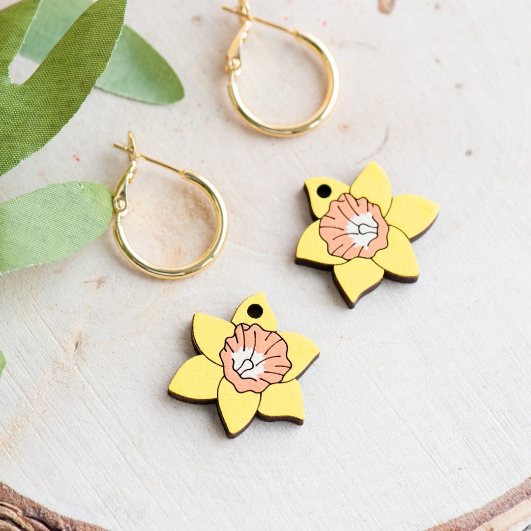 Daffodil Hoop Earrings - Robin Valley Official Store
