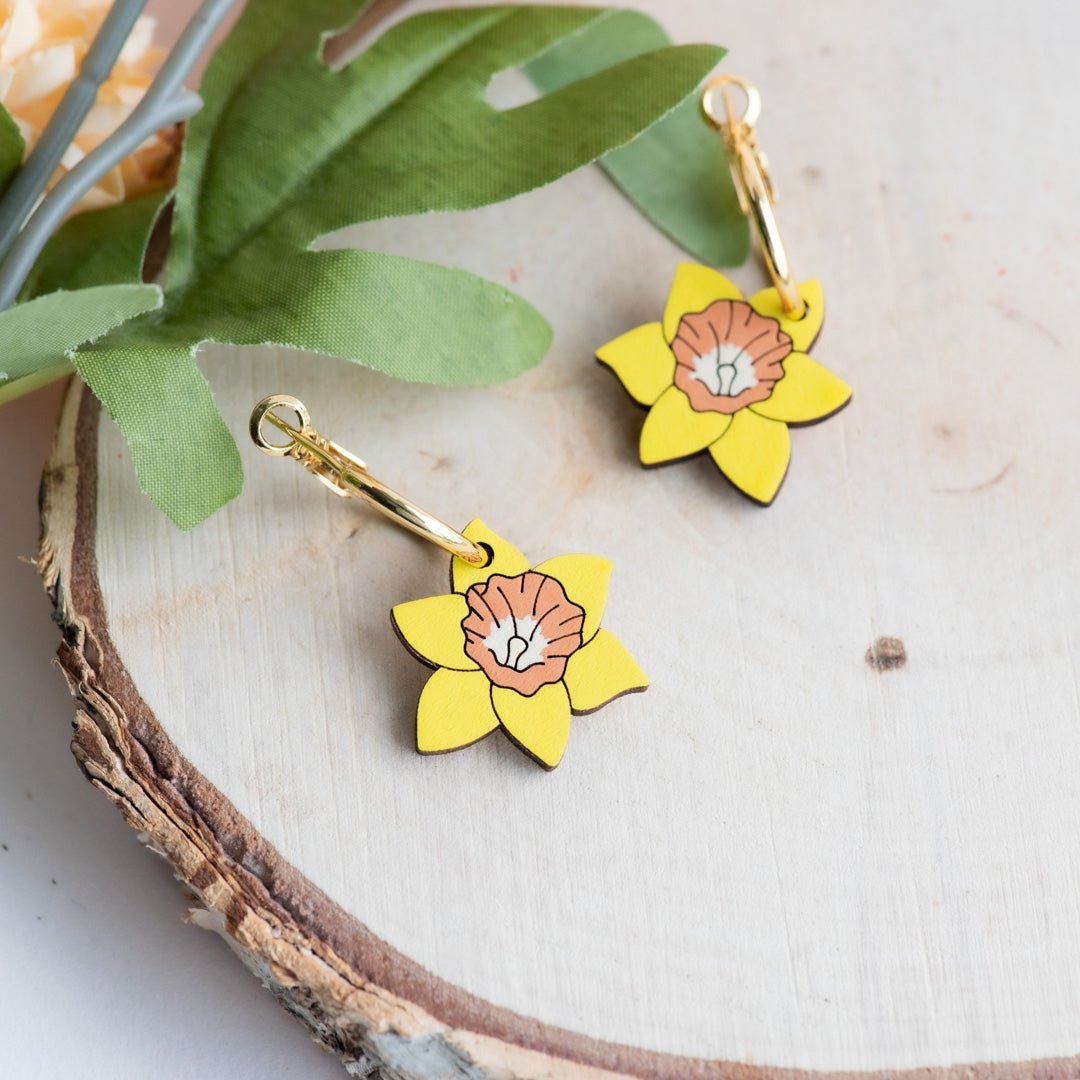 Daffodil Hoop Earrings - Robin Valley Official Store
