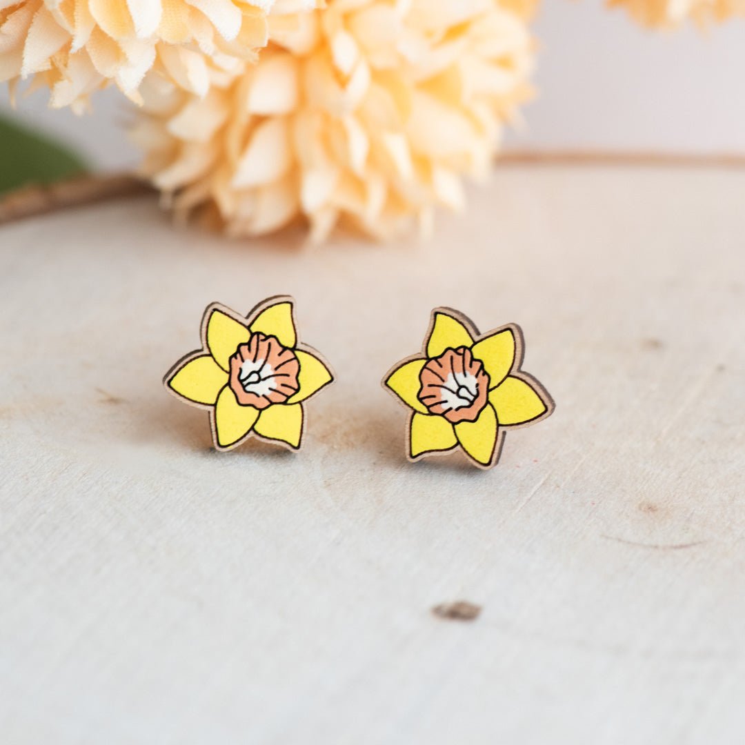 Daffodil Stud Earrings - Robin Valley Official Store