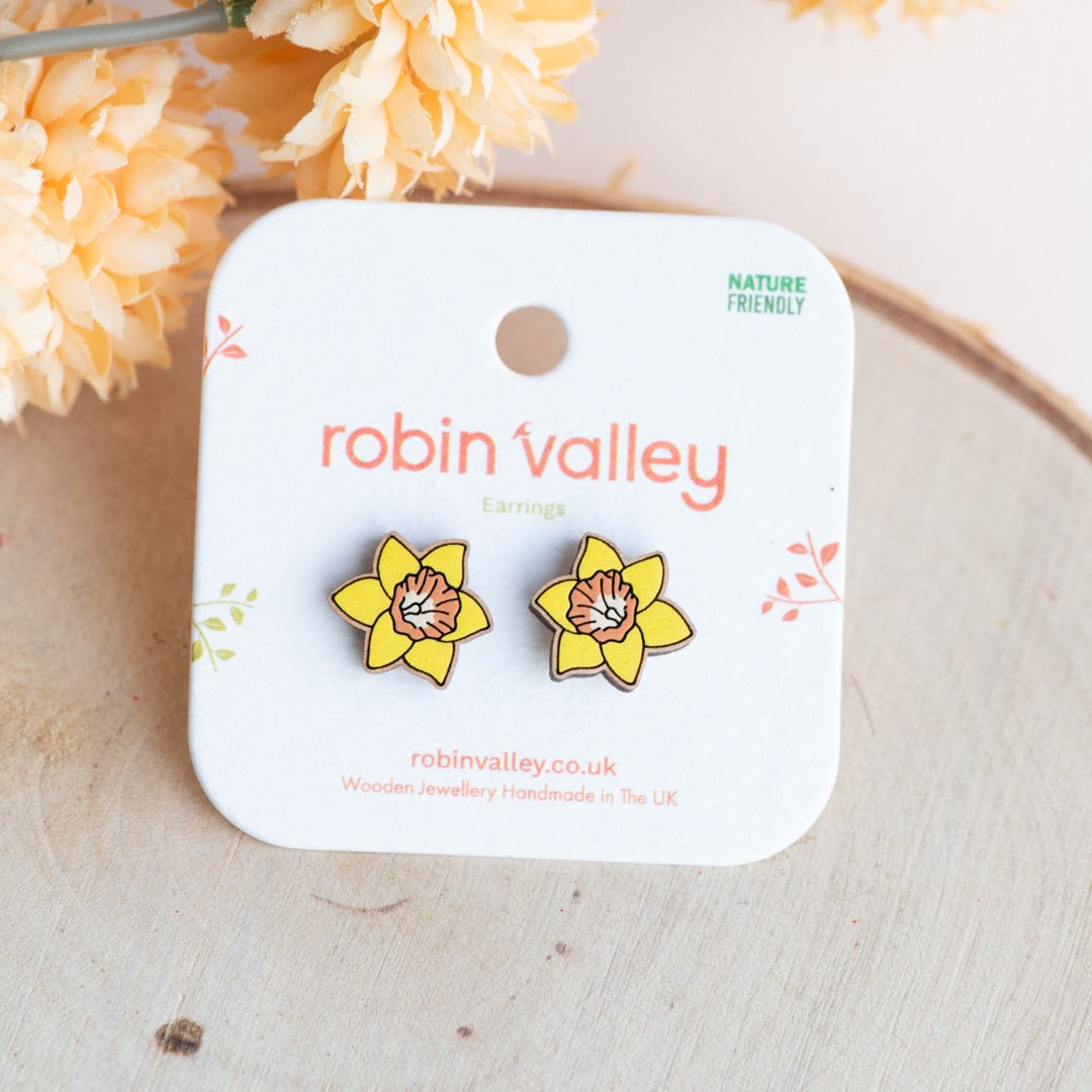 Daffodil Stud Earrings - Robin Valley Official Store
