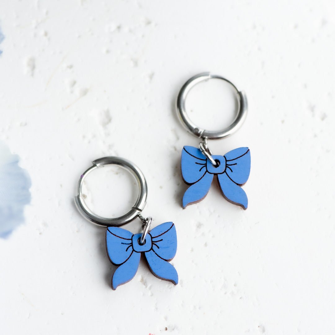 Delicate Bow Hoop Earrings - Robin Valley Official Store