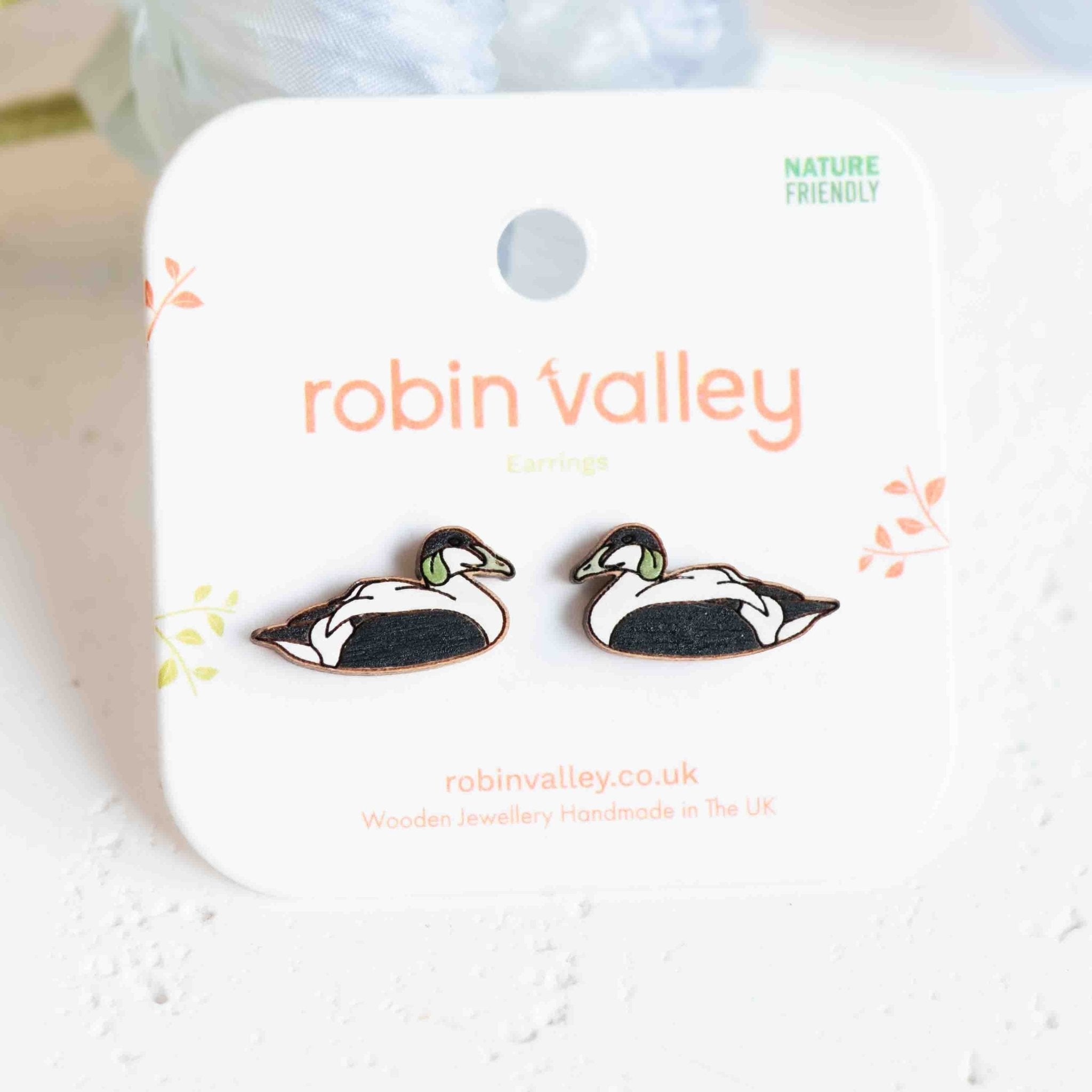 Eider Duck Stud Earrings - Robin Valley Official Store