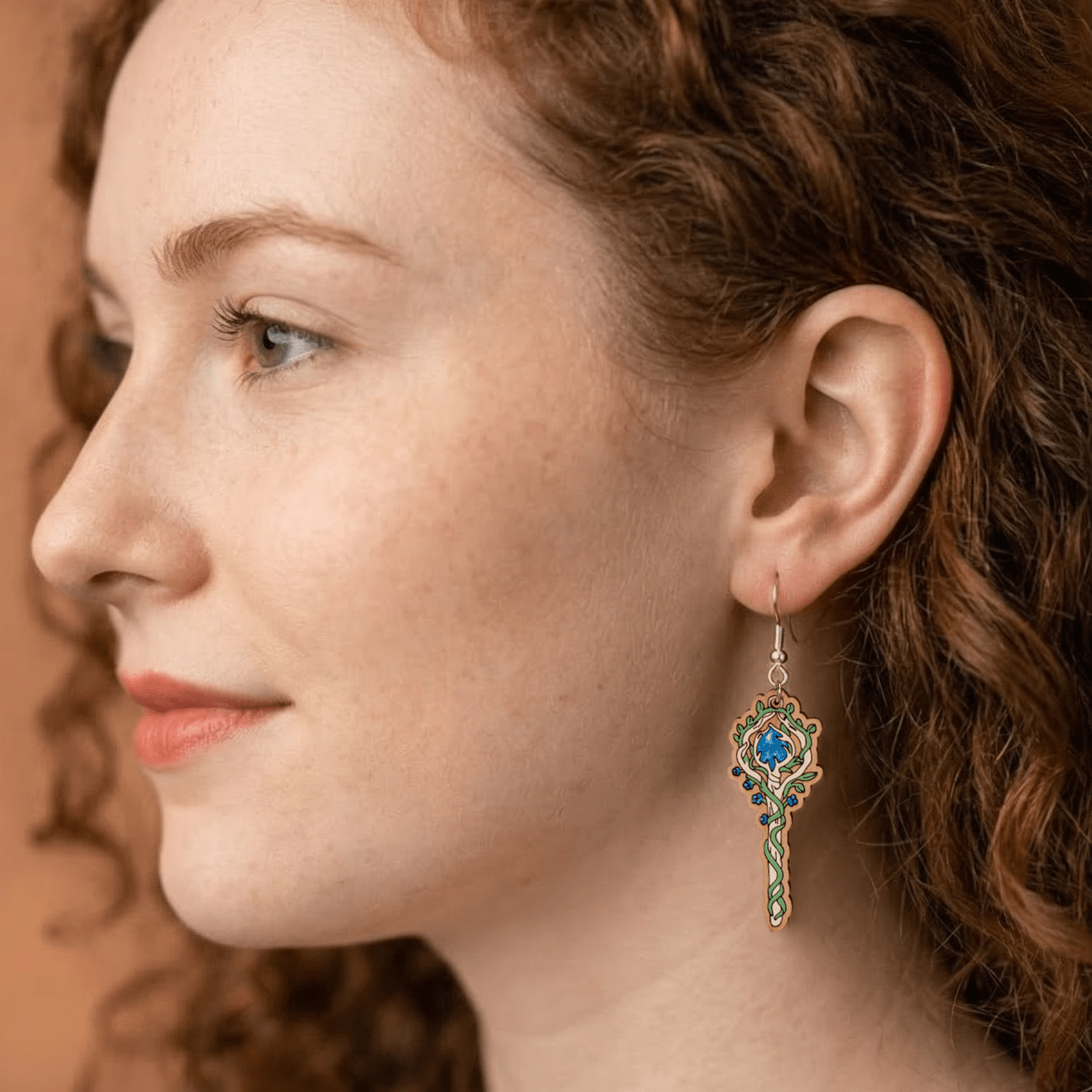 Enchanted Forest Magic Wand Hook Earrings - Robin Valley Official Store