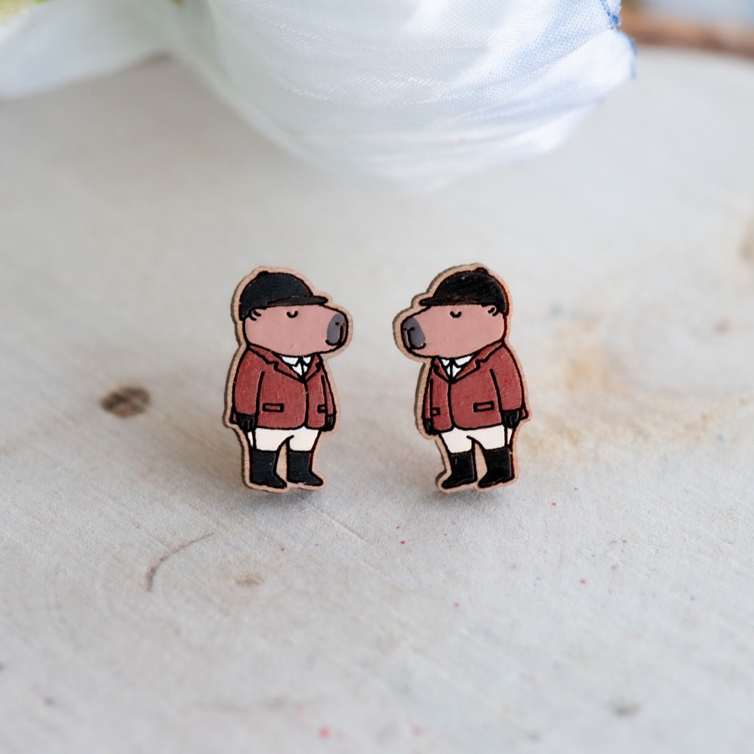 Equestrian Capybara Stud Earrings - Robin Valley Official Store