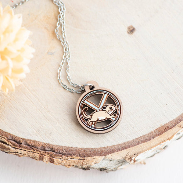 Gerbil in Running Wheel Necklace - Robin Valley Official Store