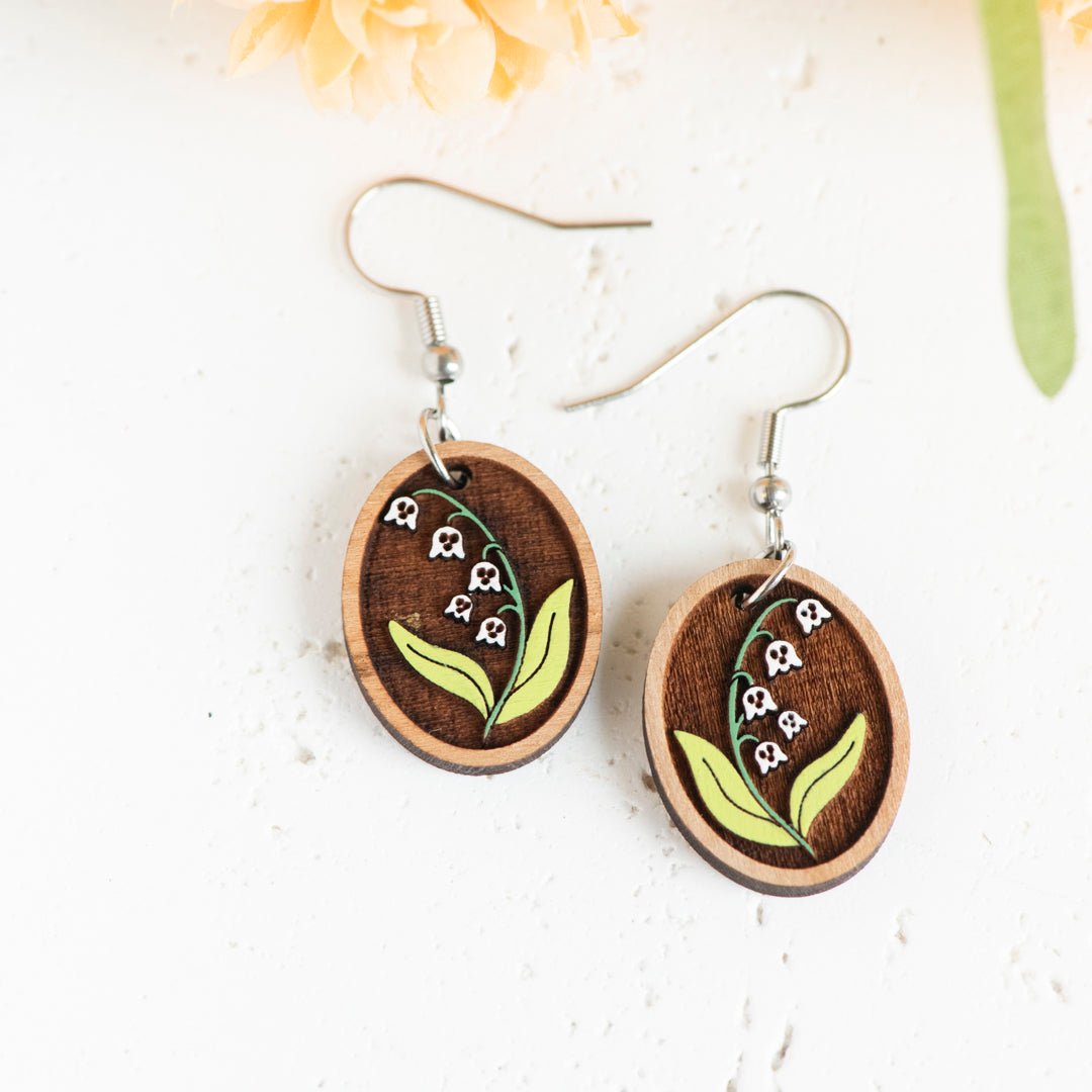 Ghost Lily of the Valley Hook Earrings - Robin Valley Official Store
