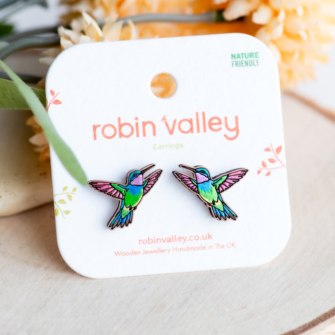 Green Humming Bird Earrings - Robin Valley Official Store