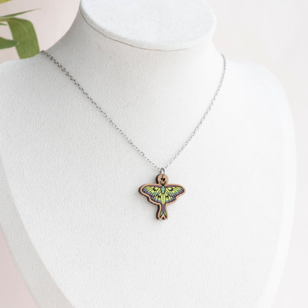 Green Luna Moth Necklace - Robin Valley Official Store