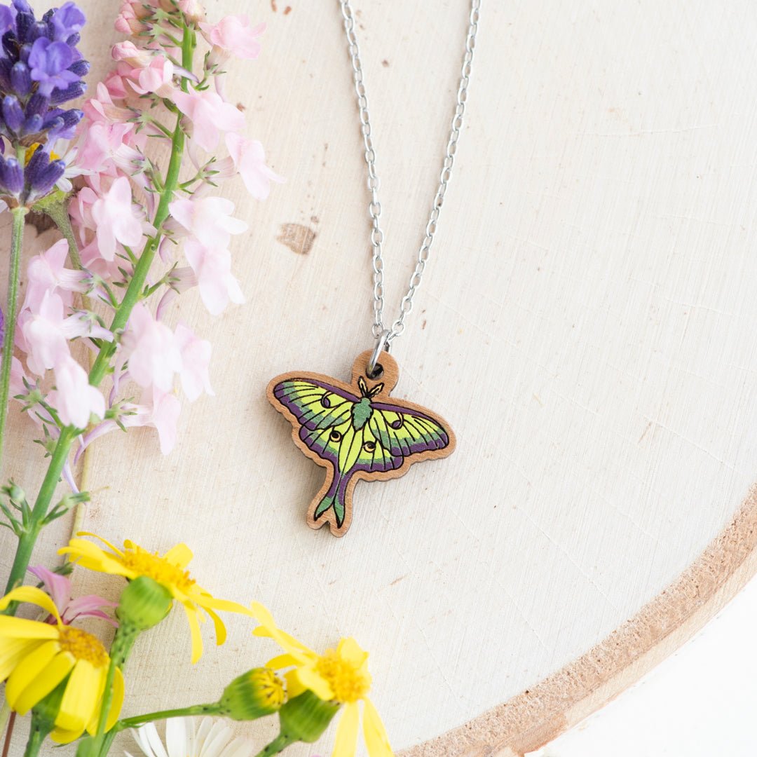 Green Luna Moth Necklace - Robin Valley Official Store