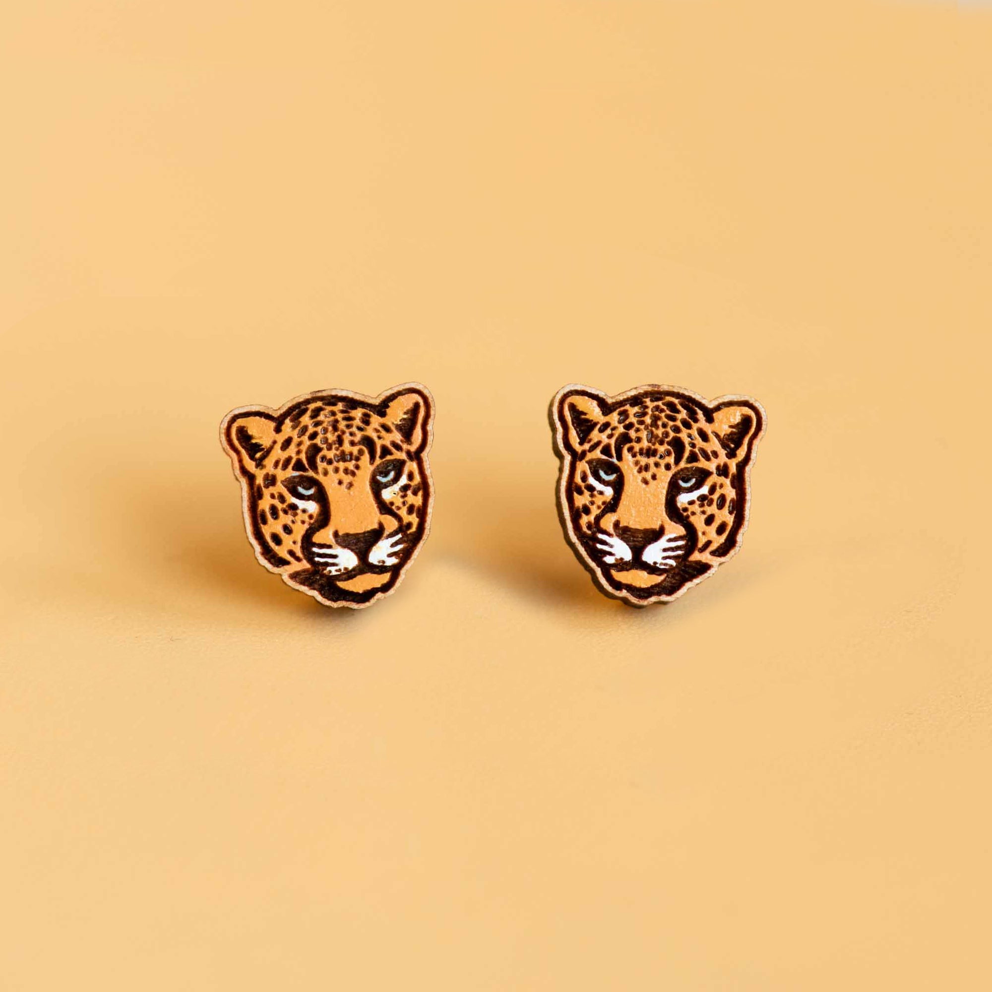 Hand - painted Jaguar Earrings - PEL10284 - Robin Valley Official Store