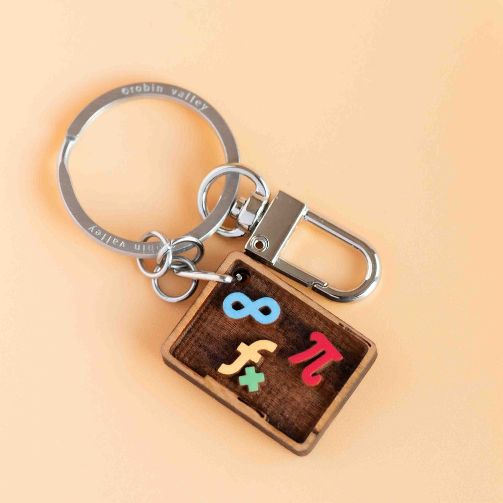 Hand-painted Math Black Board Wooden Keyring - KT25443 – Robin Valley ...