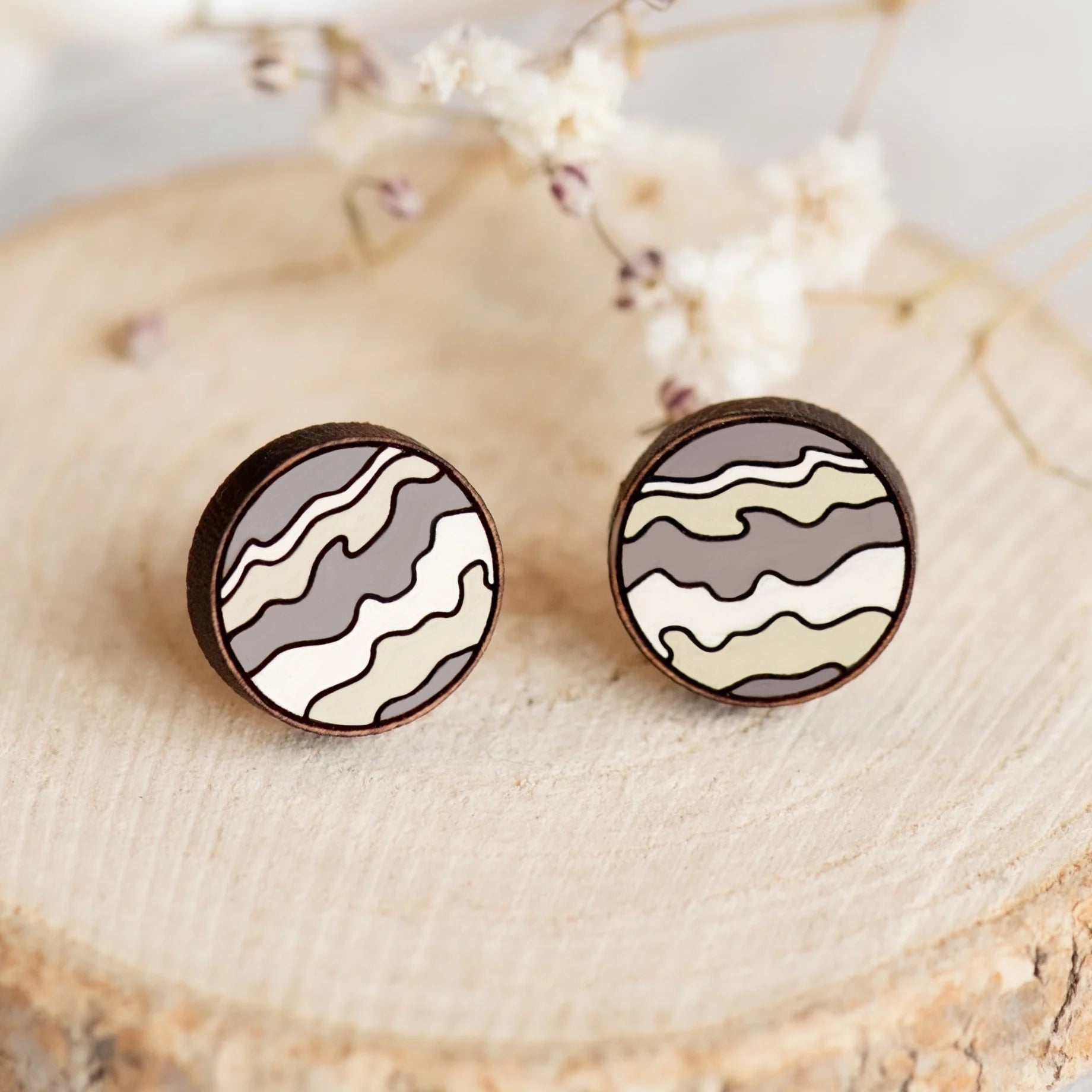 Hand - painted Solar System Planets Earrings - PET15139P - Robin Valley Official Store