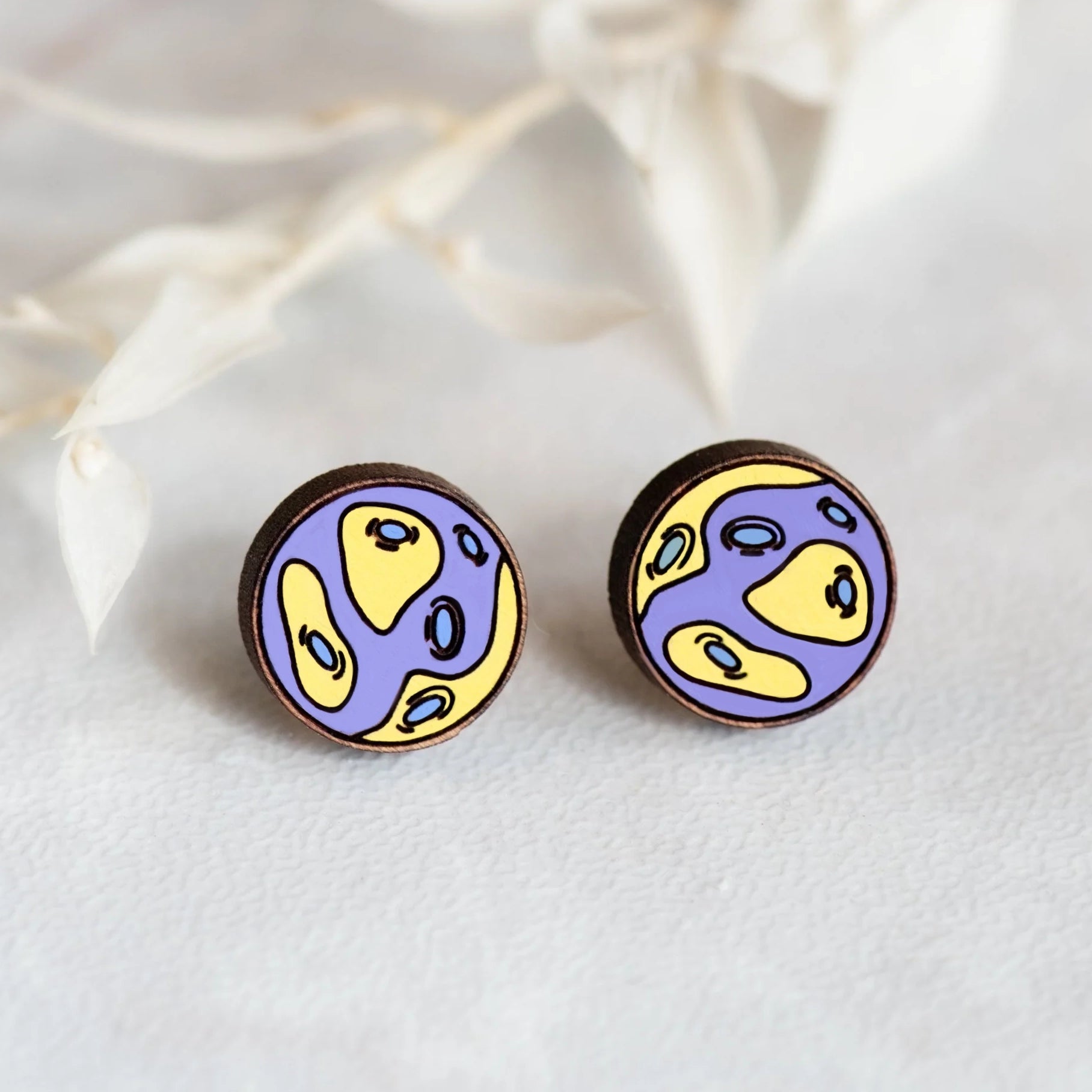 Hand - painted Solar System Planets Earrings - PET15139P - Robin Valley Official Store