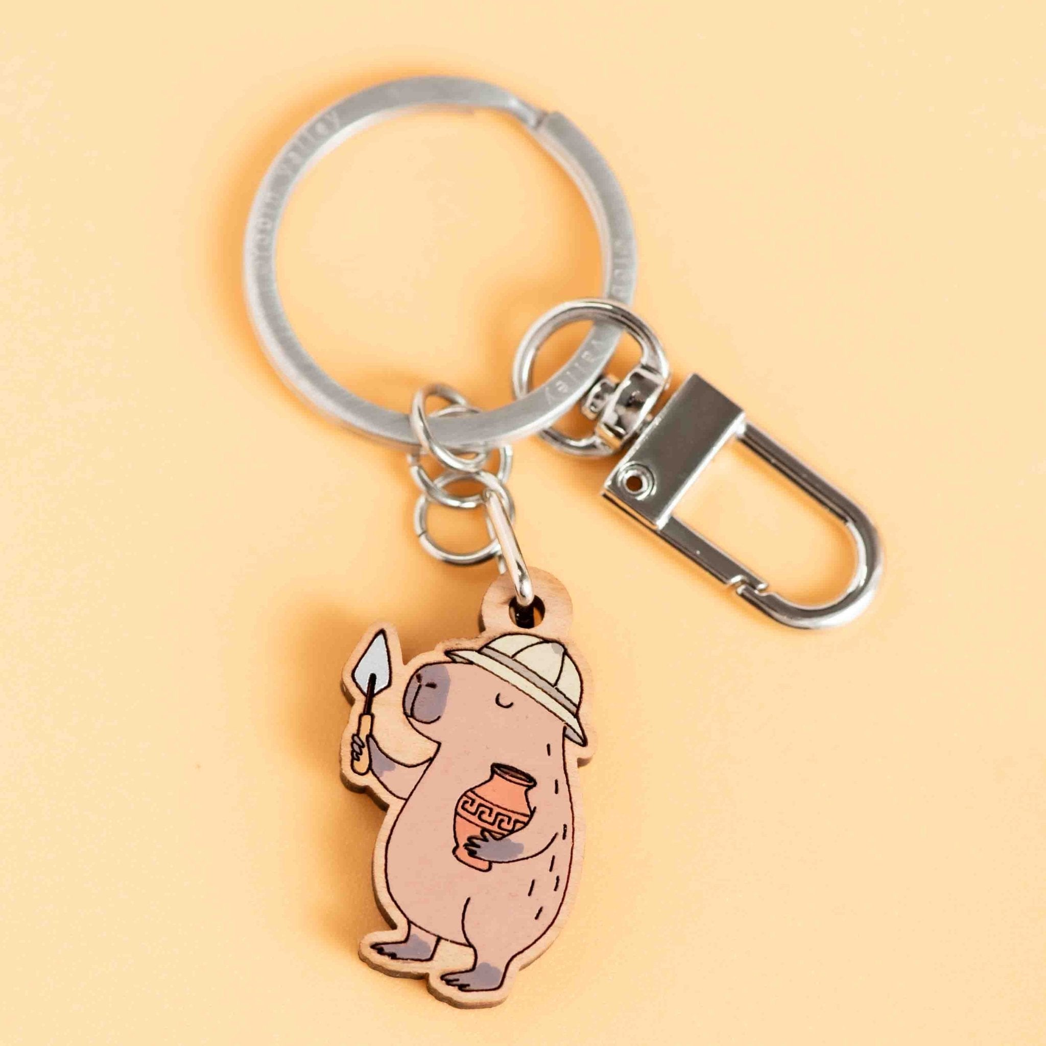 Capybara Magnet Key Rings Archaeologist Capybara Keyring – Robin Valley Official Store