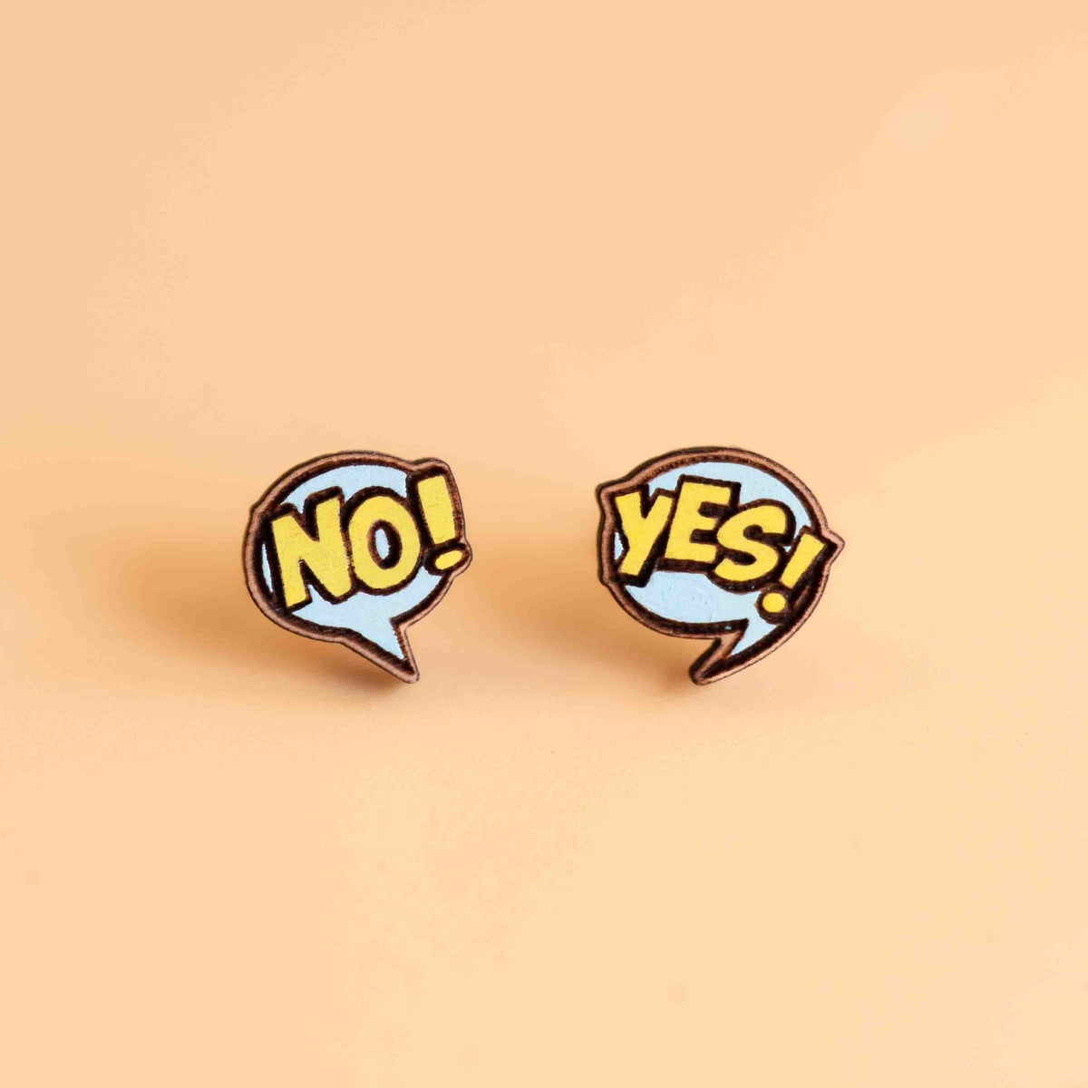 Hand-Painted Yes Or No Pop Art Earrings -PET15215 – Robin Valley ...