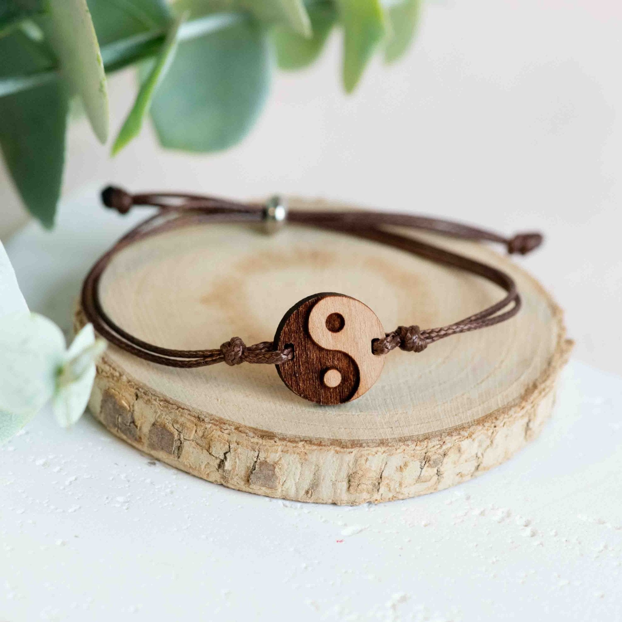 Handmade Yin Yang Wooden Bracelet - BRT95246 - Robin Valley Official Store