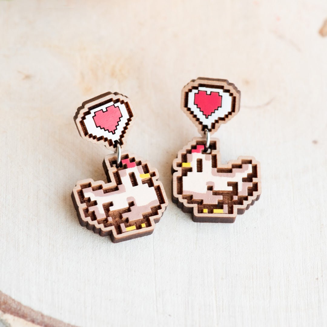 Happy Chicken Drop Earrings – Stardew Valley - Robin Valley Official Store