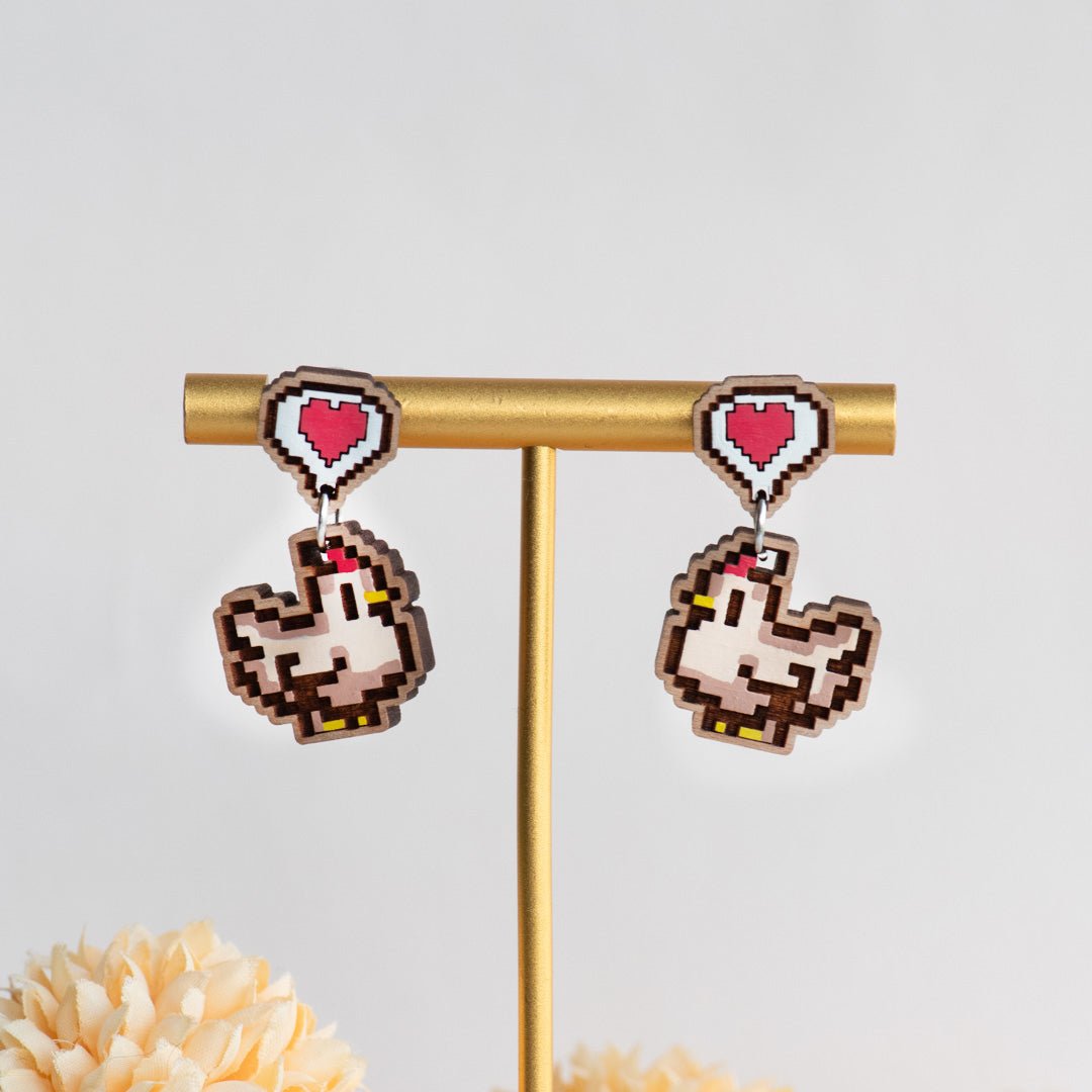 Happy Chicken Drop Earrings – Stardew Valley - Robin Valley Official Store