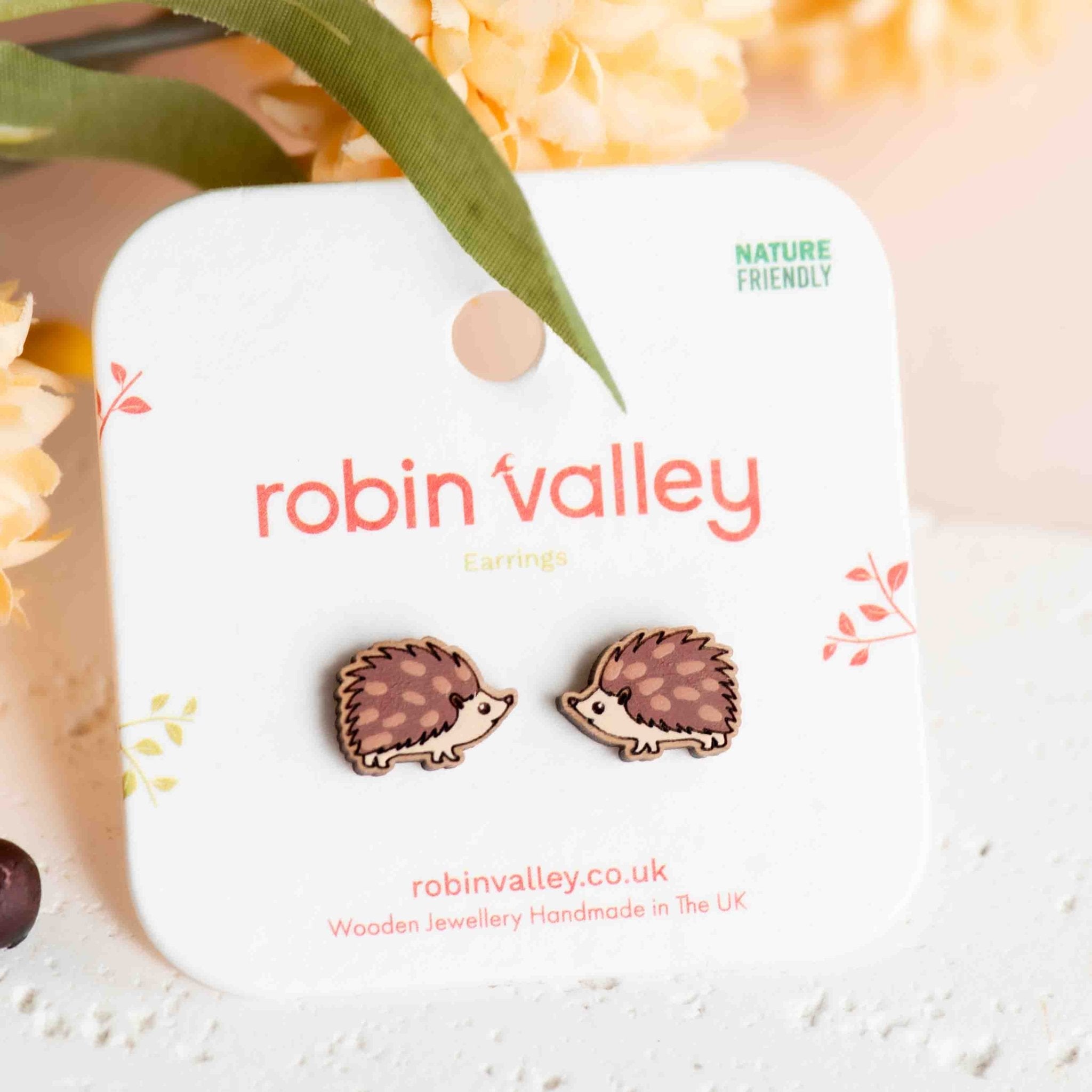 Hedgehog (side) Earrings - PEL10372 - Robin Valley Official Store