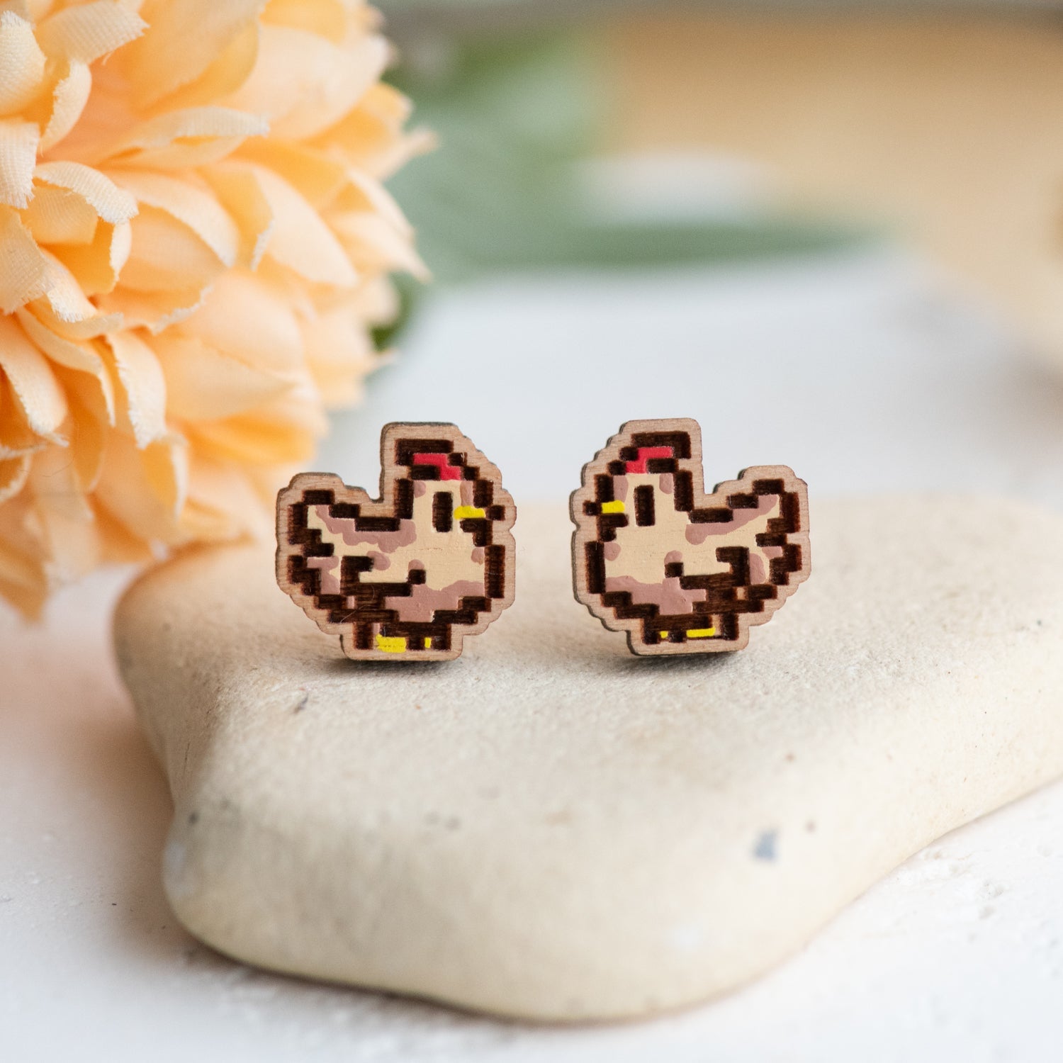 Hen Earrings – Stardew Valley Inspired - Robin Valley Official Store
