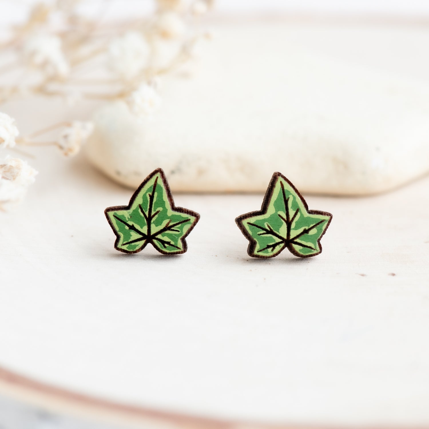Ivy Leaf Stud Earrings - Robin Valley Official Store