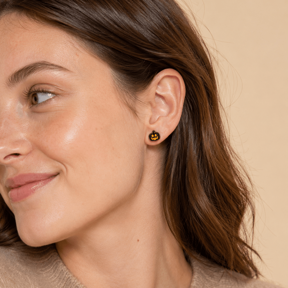 Jack-O-Lantern Pumpkin Earrings - Robin Valley Official Store
