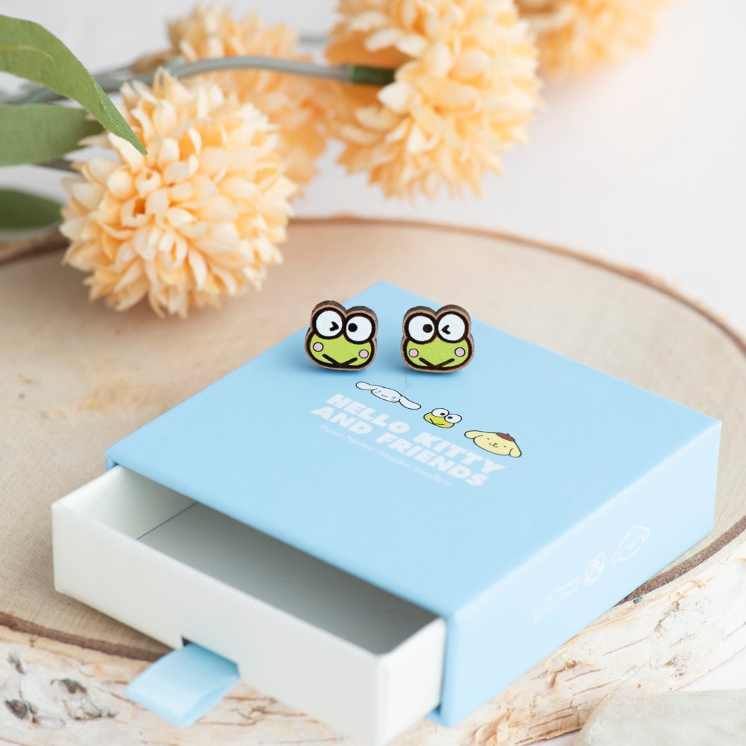Keroppi Stud Earrings - Face - Robin Valley Official Store