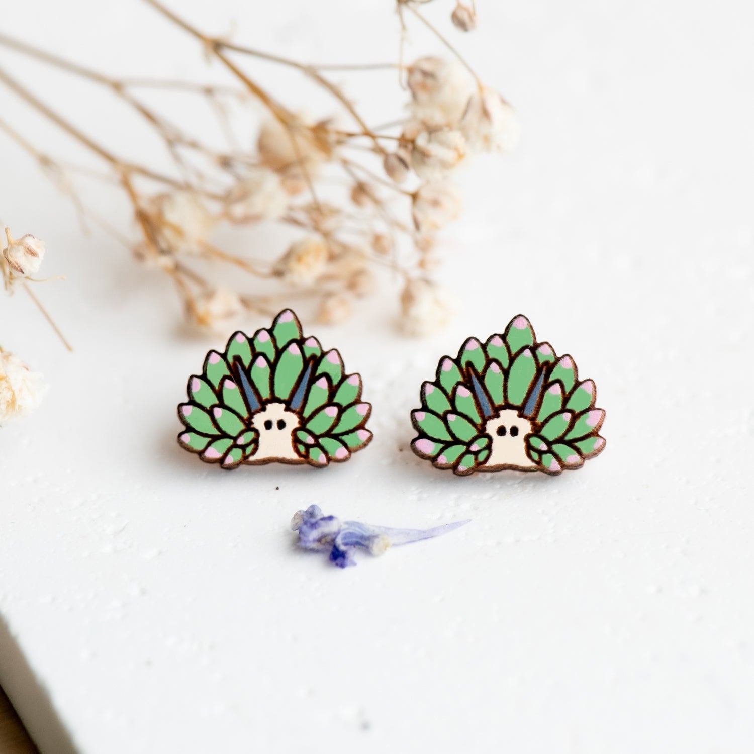 Leaf Sheep Stud Earrings - Robin Valley Official Store