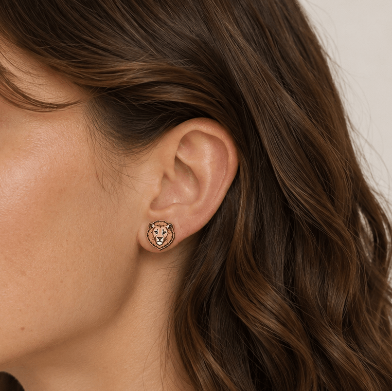 Lion Stud Earrings - Robin Valley Official Store
