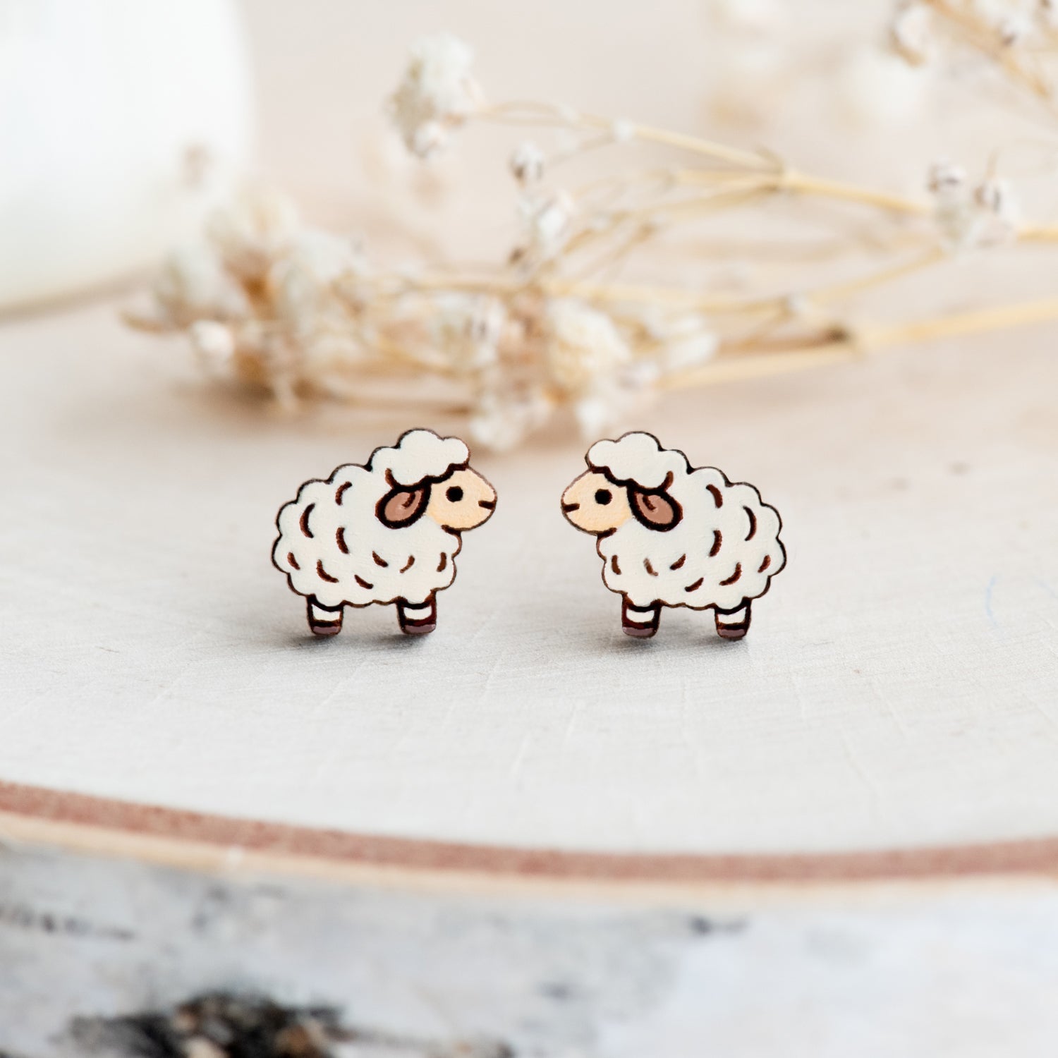 Little White Sheep Stud Earrings - Robin Valley Official Store