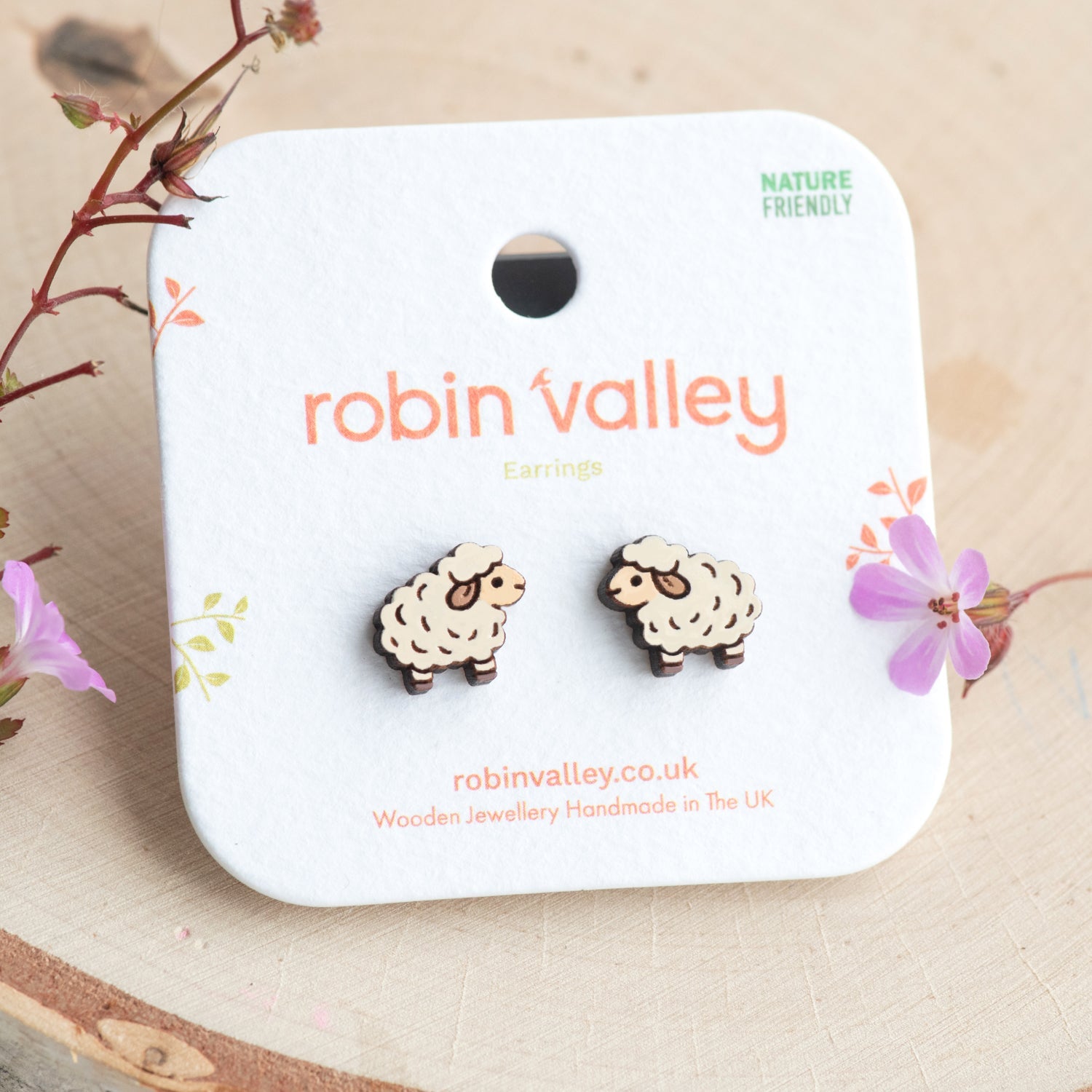 Little White Sheep Stud Earrings - Robin Valley Official Store